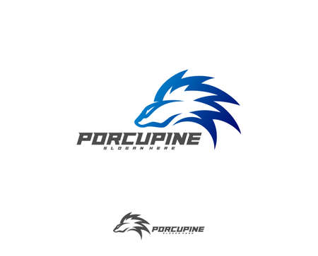 Porcupine Esport gaming mascot logo template Vector. Modern Porcupine Logo Vectorのイラスト素材