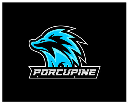 Porcupine Esport gaming mascot logo template Vector. Modern Porcupine Logo Vectorのイラスト素材