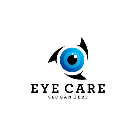Creative Eye Concept Logo Design Template, Eye Care logo design Vector, Icon Symbolのイラスト素材