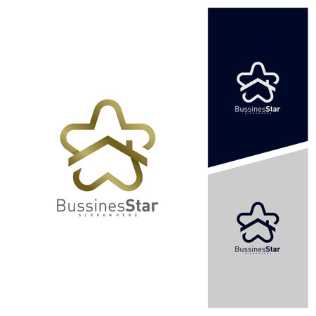 Star House Logo Template Design Vector, Concept, Creative Symbol, Iconのイラスト素材