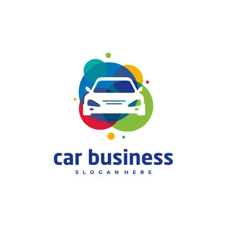 Car paint logo vector template, Creative Car logo design conceptsのイラスト素材