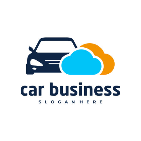 Car cloud logo vector template, Creative car logo design conceptsのイラスト素材