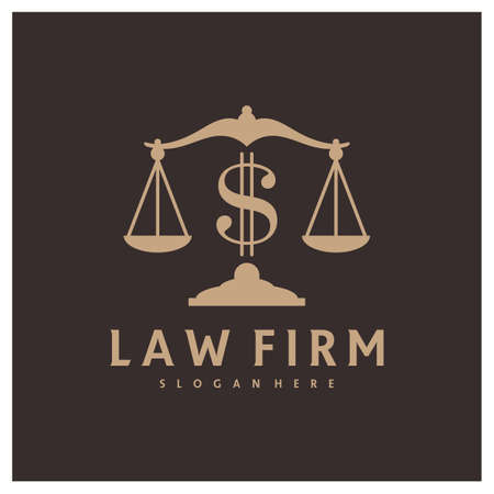 Money Justice logo vector template, Creative Law Firm logo design conceptsのイラスト素材