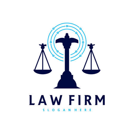 Tech Justice logo vector template, Creative Law Firm logo design conceptsのイラスト素材