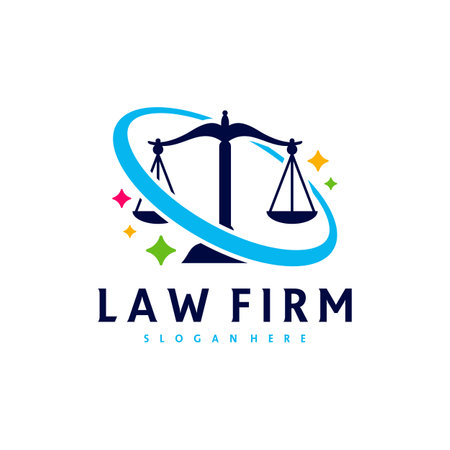 Planet Justice logo vector template, Creative Law Firm logo design conceptsのイラスト素材