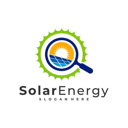 Find Solar logo vector template, Creative Solar panel energy logo design conceptsのイラスト素材