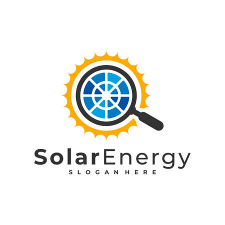 Find Solar logo vector template, Creative Solar panel energy logo design conceptsのイラスト素材