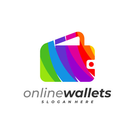 Colorful wallets logo vector template, Creative Wallets logo design conceptsのイラスト素材