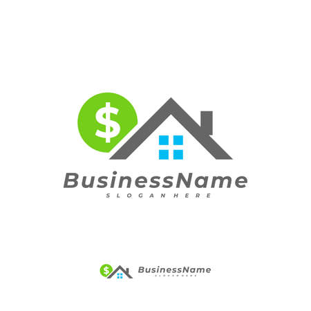 Money House logo vector template, Creative Money logo design conceptsのイラスト素材