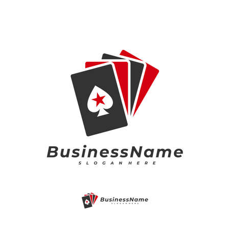 Poker star logo vector template, Creative Gambling logo design conceptのイラスト素材