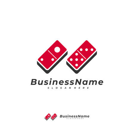 Domino card logo vector template, Creative Domino logo design conceptsのイラスト素材