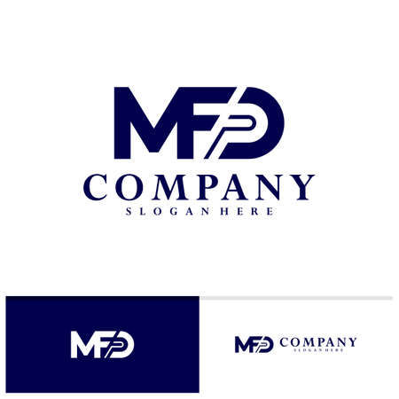 Initial M F D logo vector template, Creative M F D logo design conceptsのイラスト素材