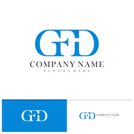 Letter G F D logo vector template, Creative G F D logo design conceptsのイラスト素材