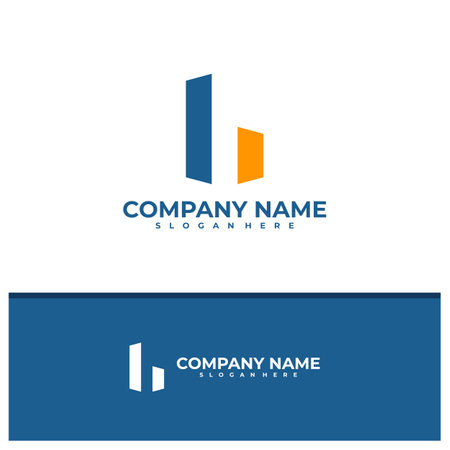 Letter B H logo design vector, Creative B H logo concepts template illustration.のイラスト素材