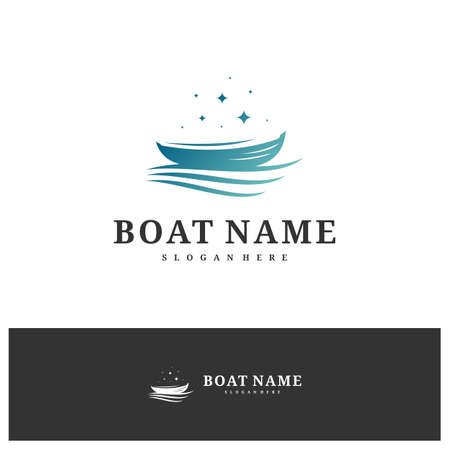 Boat logo design vector template, Boat logo concepts illustration.のイラスト素材