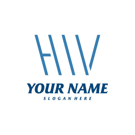 Letter HMV Logo Design Template. Initial HMV logo concept vector. Emblem, Creative Symbol, Iconのイラスト素材