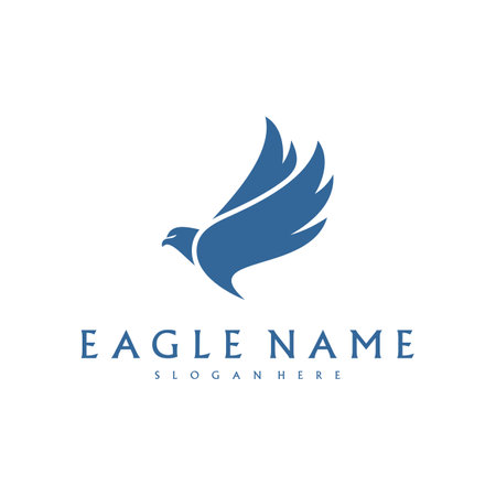 Eagle logo design vector template. Simple icon symbolのイラスト素材