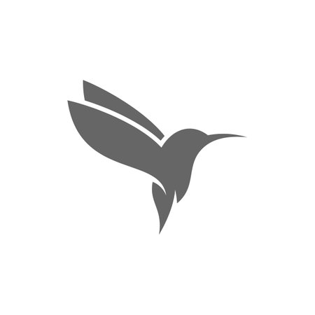 Hummingbird logo design vector template, Bird logo for modern business, simple minimalist and clean designのイラスト素材
