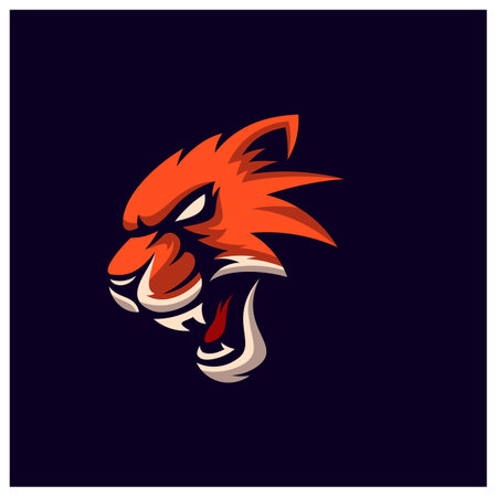 angry jaguar leopard mascot esport logo designsのイラスト素材
