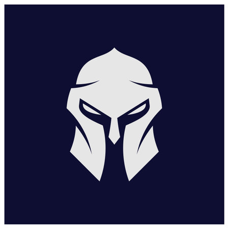 Spartan logo design template ,Helmet logo design concept ,Vector illustrationのイラスト素材