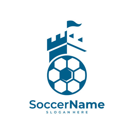 Castile Soccer logo template, Football Castile logo design vectorのイラスト素材