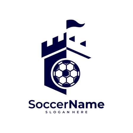 Castile Soccer logo template, Football Castile logo design vectorのイラスト素材