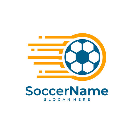 Fast Soccer logo template, Football Fast logo design vectorのイラスト素材