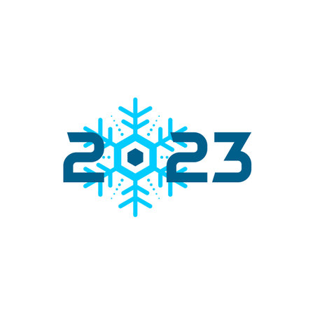 2023 Winter logo template, Winter 2023 logo design vector