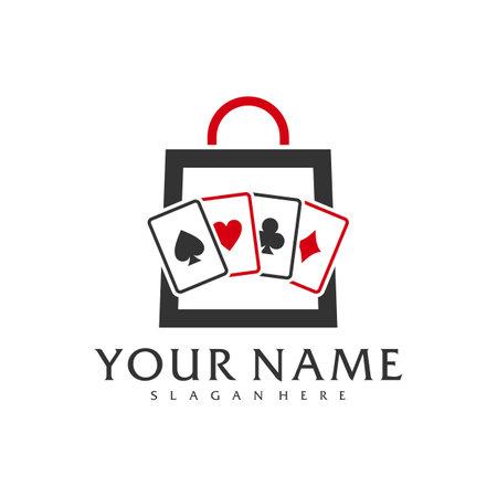 Shop Poker logo vector template, Creative Poker logo design conceptsのイラスト素材