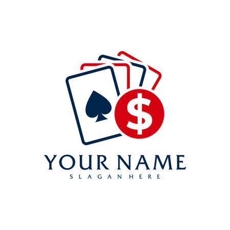 Money Poker logo vector template, Creative Poker logo design conceptsのイラスト素材
