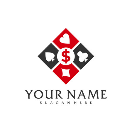 Money Poker logo vector template, Creative Poker logo design conceptsのイラスト素材