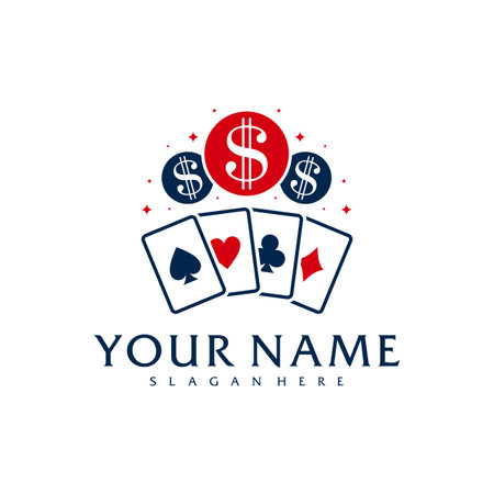 Money Poker logo vector template, Creative Poker logo design conceptsのイラスト素材