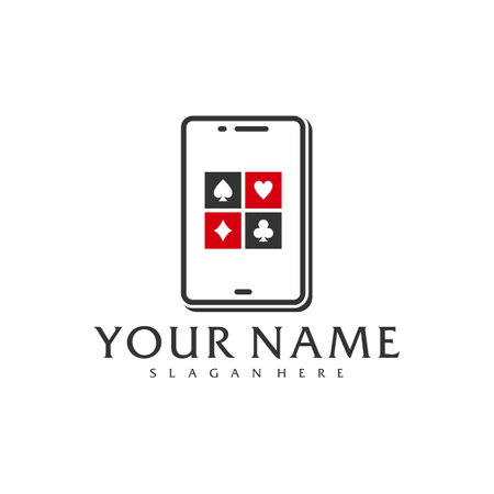 Phone Poker logo vector template, Creative Poker logo design conceptsのイラスト素材
