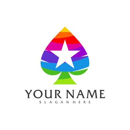Colorful Poker logo vector template, Creative Poker logo design conceptsのイラスト素材