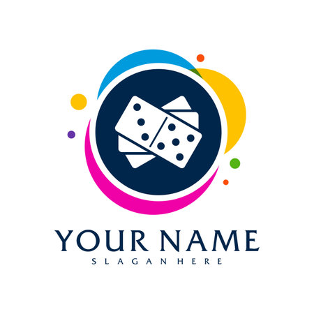 Colorful Domino logo vector template, Creative Domino logo design conceptsのイラスト素材