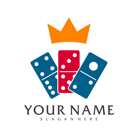 King Domino logo vector template, Creative Domino logo design conceptsのイラスト素材