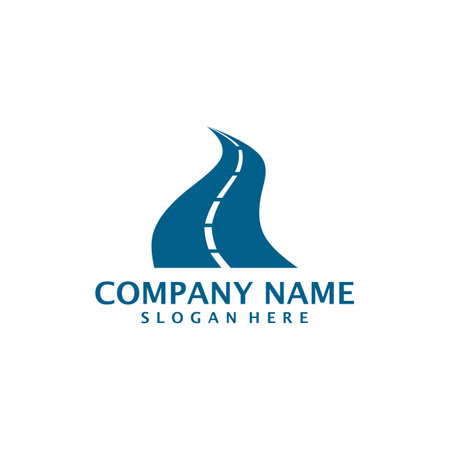 Road logo design vector. Road logo design template conceptのイラスト素材