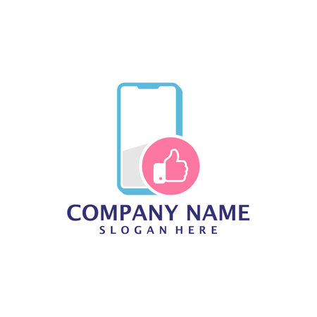 Like Phone logo design vector. Smartphone logo design template conceptのイラスト素材