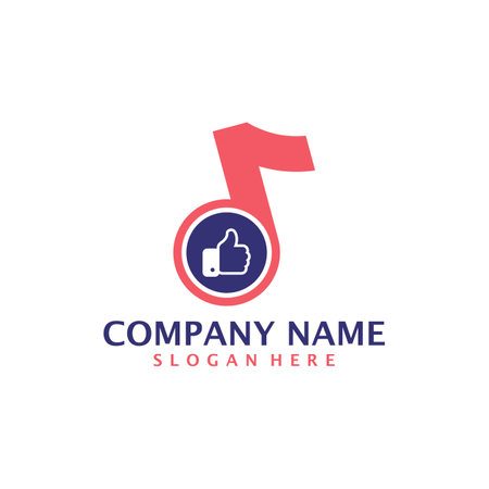 Like Music logo design vector. Good Music logo design template conceptのイラスト素材