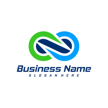 Infinity logo design vector. Nolimit logo design template conceptのイラスト素材