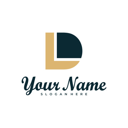 Letter LD logo design vector. Luxury LD logo design template conceptのイラスト素材