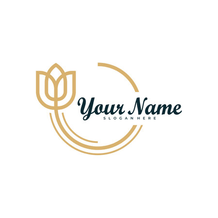 Elegant Rose Flower logo design vector. Minimalist Rose Flower logo design template conceptのイラスト素材