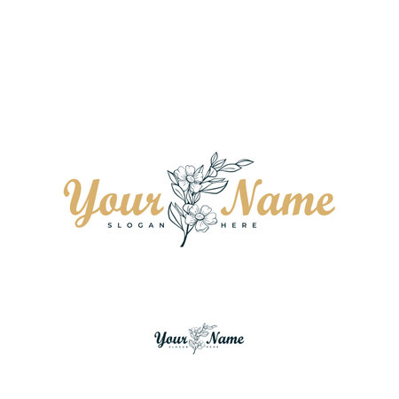 Elegant Rose Flower logo design vector. Minimalist Rose Flower logo design template conceptのイラスト素材
