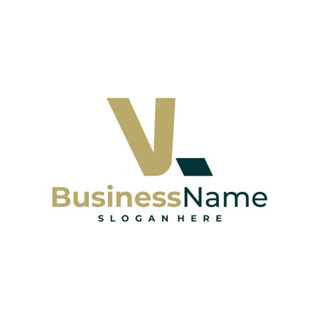 Letter VL logo design vector. Luxury VL logo design template conceptのイラスト素材
