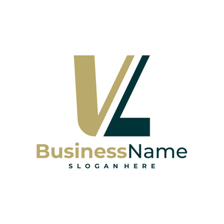 Letter VL logo design vector. Luxury VL logo design template conceptのイラスト素材