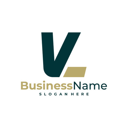 Letter VL logo design vector. Luxury VL logo design template conceptのイラスト素材