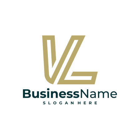 Letter VL logo design vector. Luxury VL logo design template conceptのイラスト素材