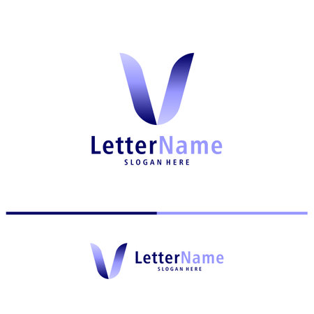 Modern letter V logo design vector. Creative V logo concepts templateのイラスト素材
