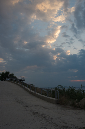dawn, background, sky, cloudsの写真素材