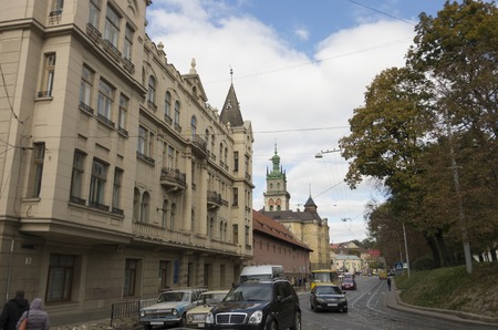 Lviw, Lemberg, Lwiw, autumn, city landscape, architecture, building.のeditorial素材